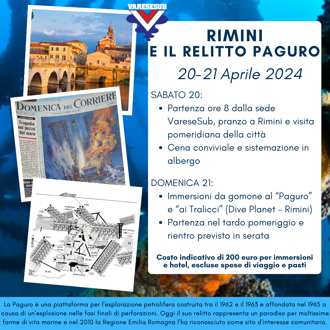 Rimini e relitto Paguro