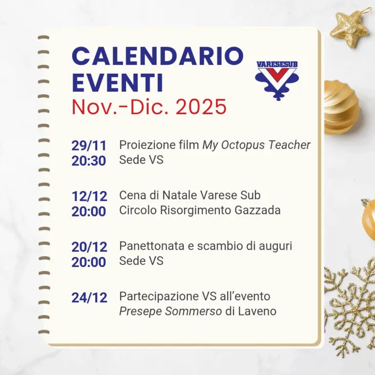 Prossimi eventi in programma