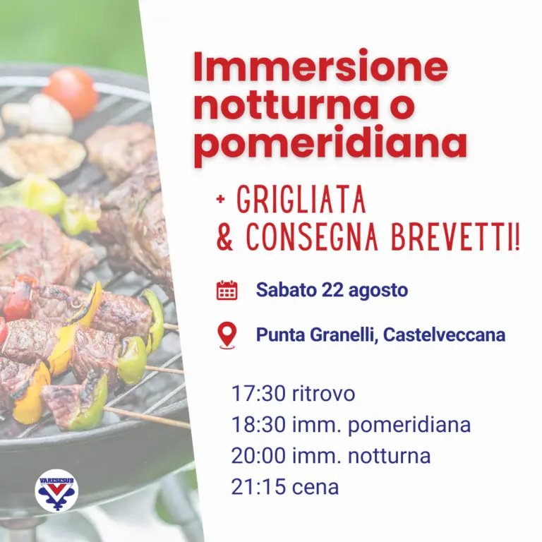 Immersione notturna&pomeridiana + grigliata